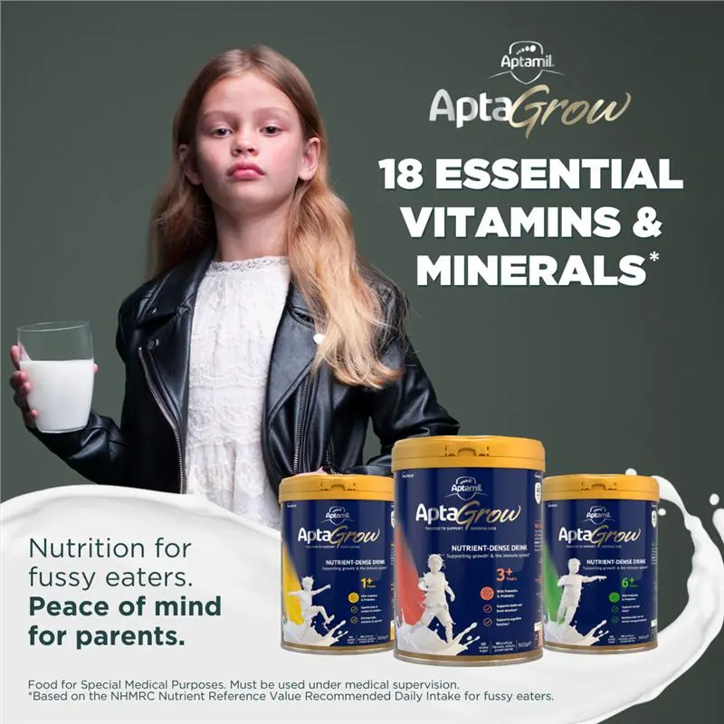 AptaGrow Nutrient-Dense Milk Drink From 1+ Years 900g