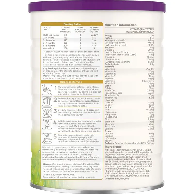 A2 Gentle Gold Premium Infant Formula Stage 1 From Birth 800g