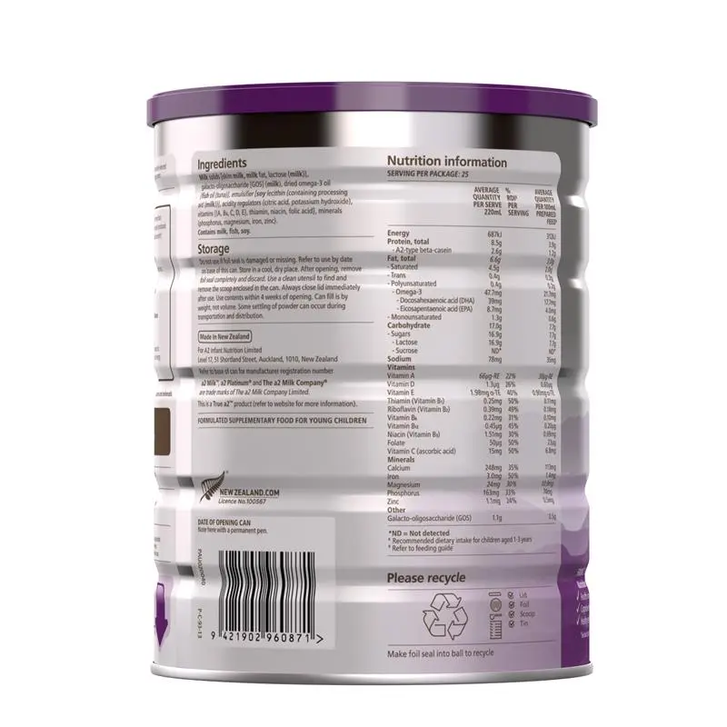 A2 Platinum Premium Junior Milk Drink Stage 4 From 4 Years 900g