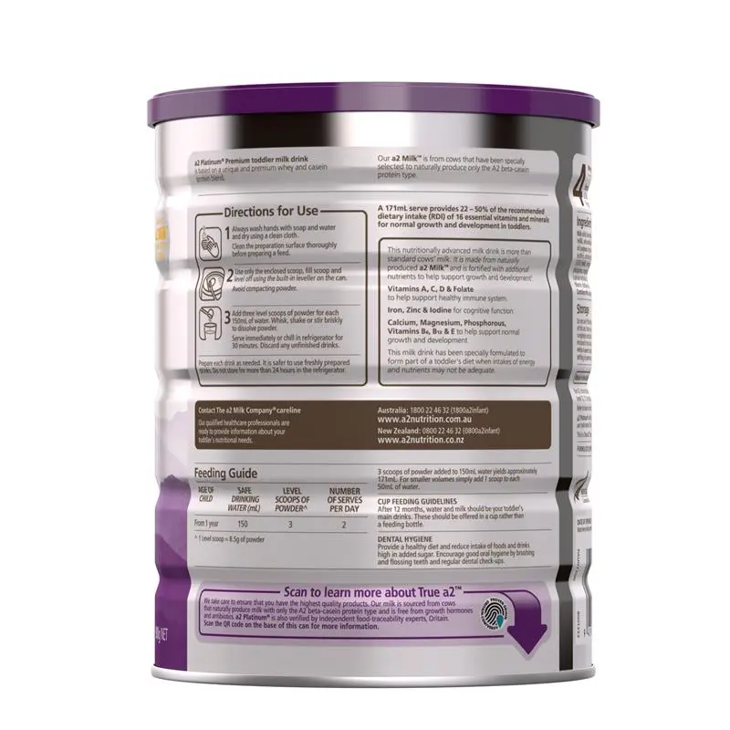 A2 Platinum Premium Toddler Milk Drink Stage 3 From 1 Year 900g