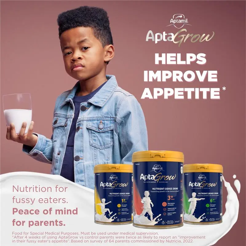 AptaGrow Nutrient-Dense Milk Drink From 6+ Years 900g