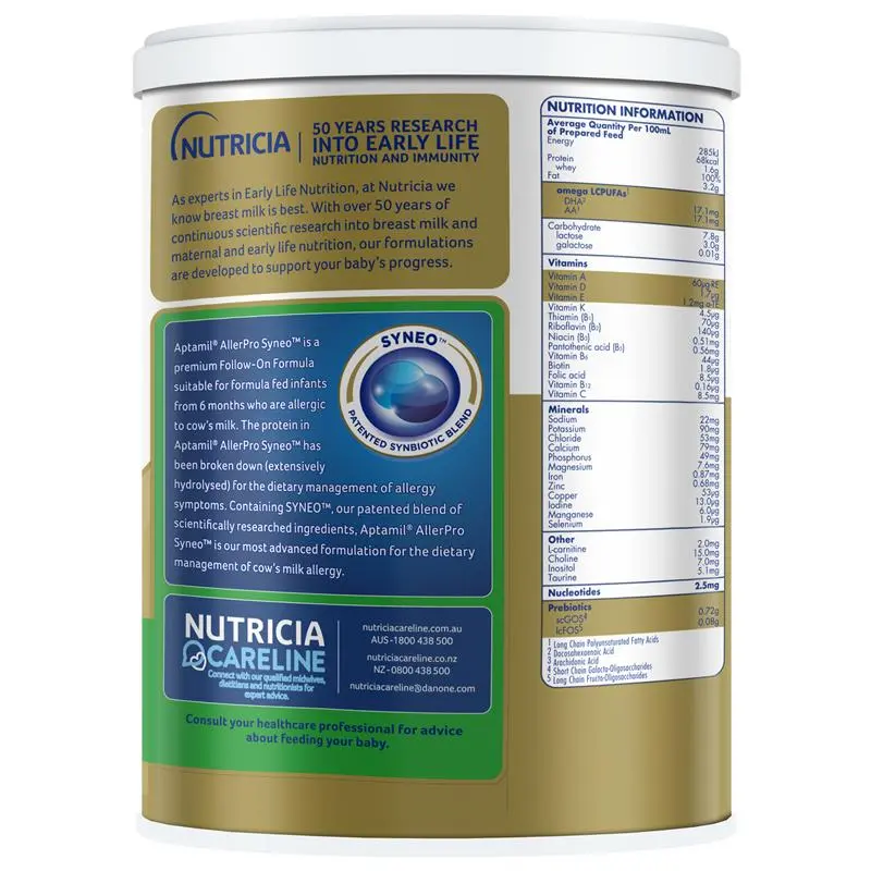 Aptamil AllerPro Syneo 2 Allergy Premium Baby Follow-On Formula From 6-12 Months 900g