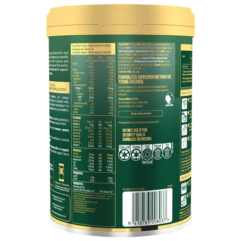 Aptamil Essensis Organic A2 Protein Milk 3 Premium Toddler Nutritional Supplement From 1 Year 900g