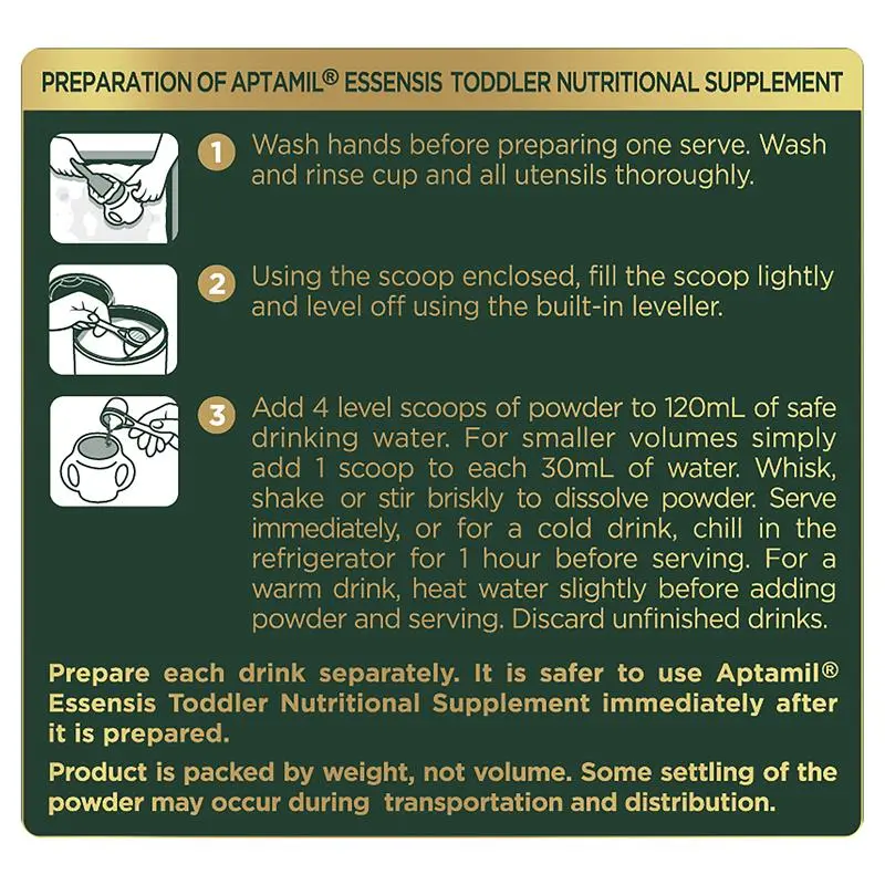 Aptamil Essensis Organic A2 Protein Milk 3 Premium Toddler Nutritional Supplement From 1 Year 900g