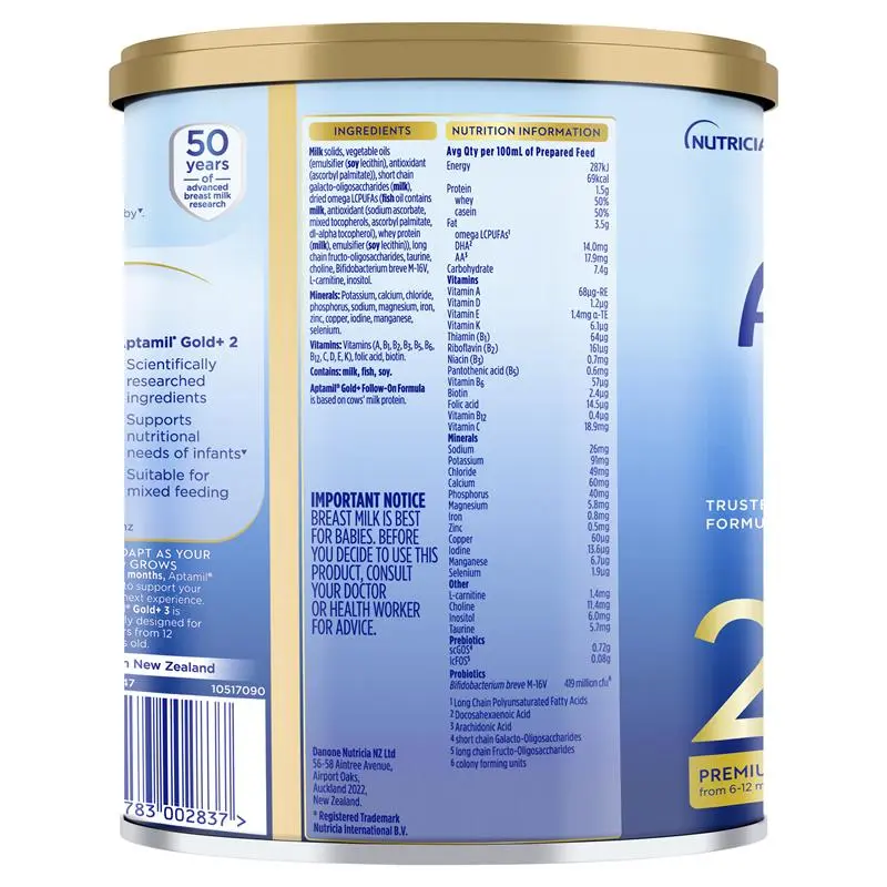 Aptamil Gold+ 2 Baby Follow-On Formula From 6-12 Months 900g