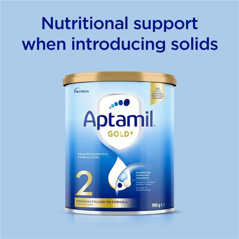 Aptamil Gold+ 2 Baby Follow-On Formula From 6-12 Months 900g