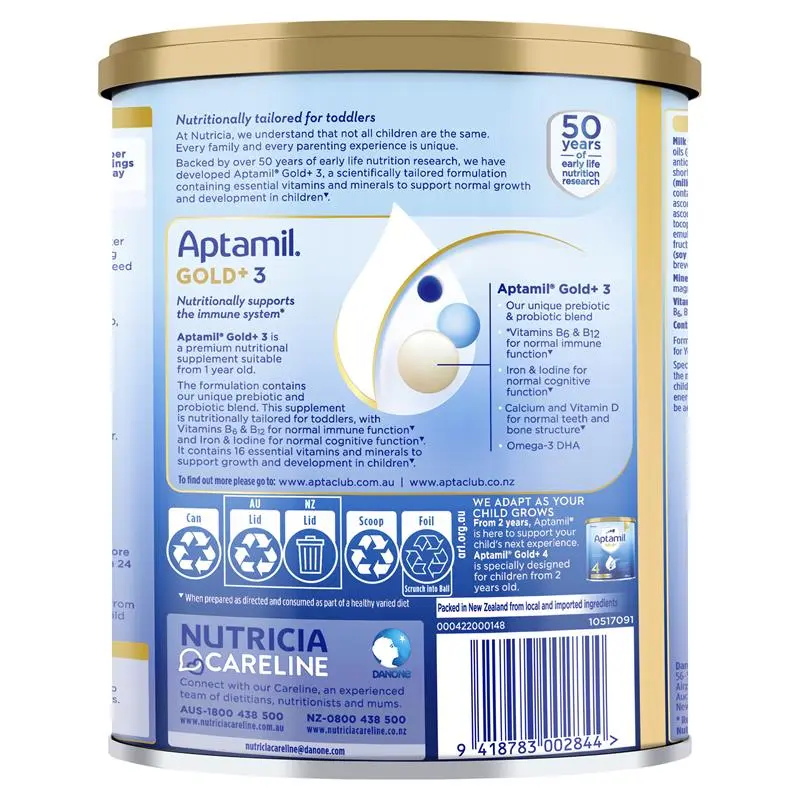 Aptamil Gold+ 3 Toddler Nutritional Supplement From 1 Year 900g