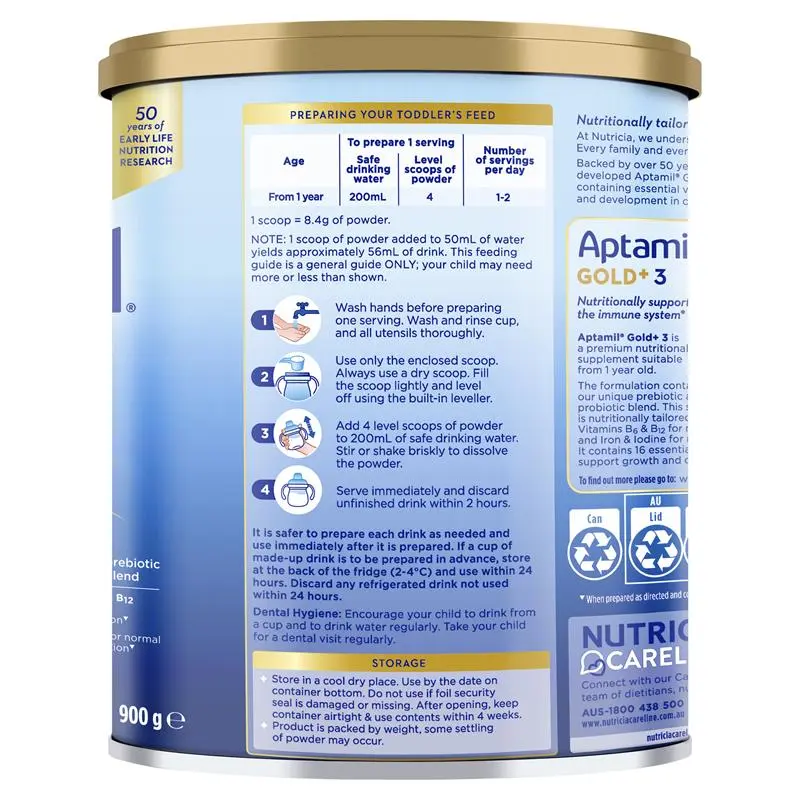 Aptamil Gold+ 3 Toddler Nutritional Supplement From 1 Year 900g