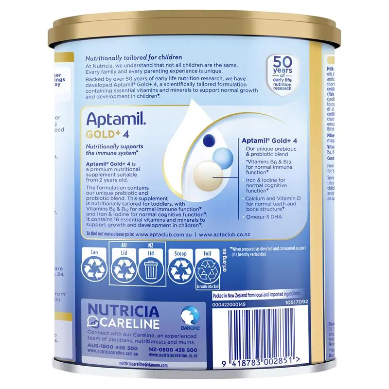 Aptamil Gold+ 4 Junior Nutritional Supplement Milk Drink From 2 Years 900g