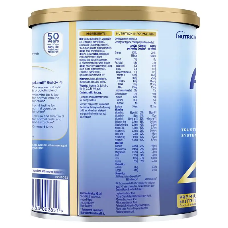 Aptamil Gold+ 4 Junior Nutritional Supplement Milk Drink From 2 Years 900g