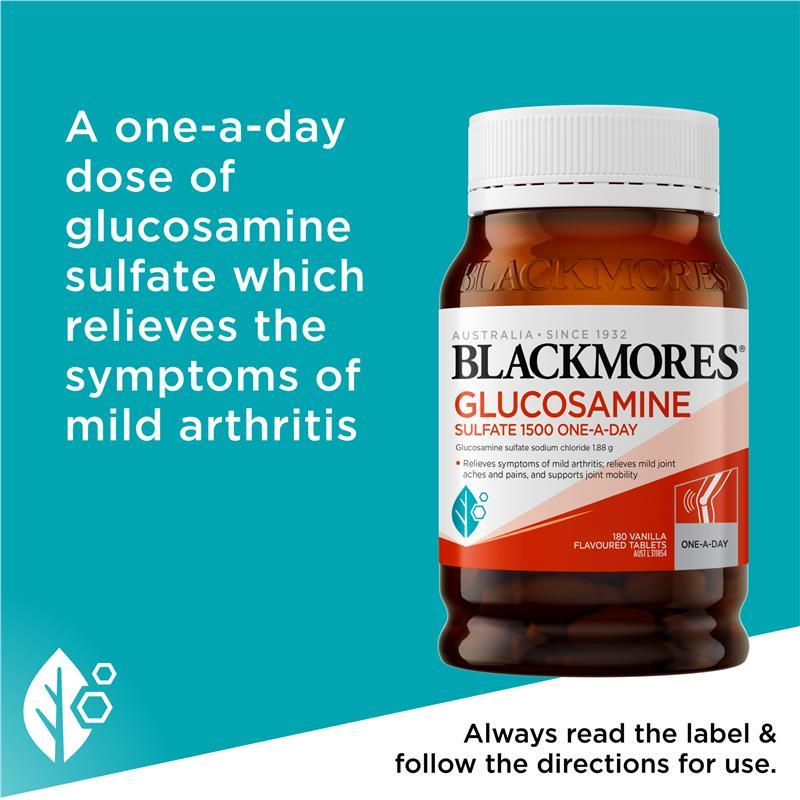 Blackmores Glucosamine Sulfate 1500mg One-A-Day 180 Tablets