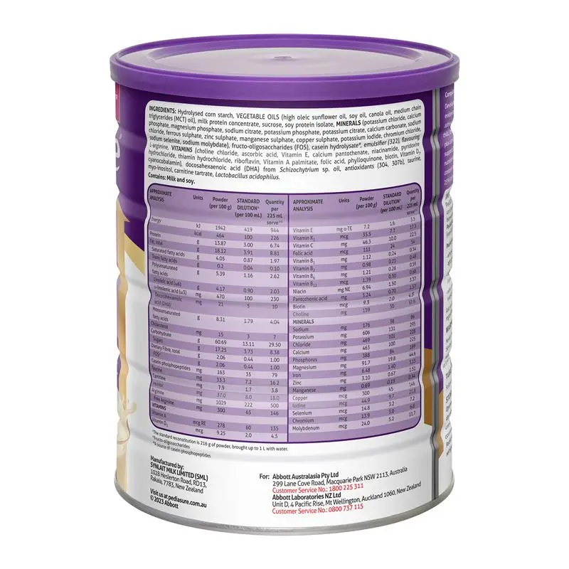 Pediasure Vanilla New Formula 850g